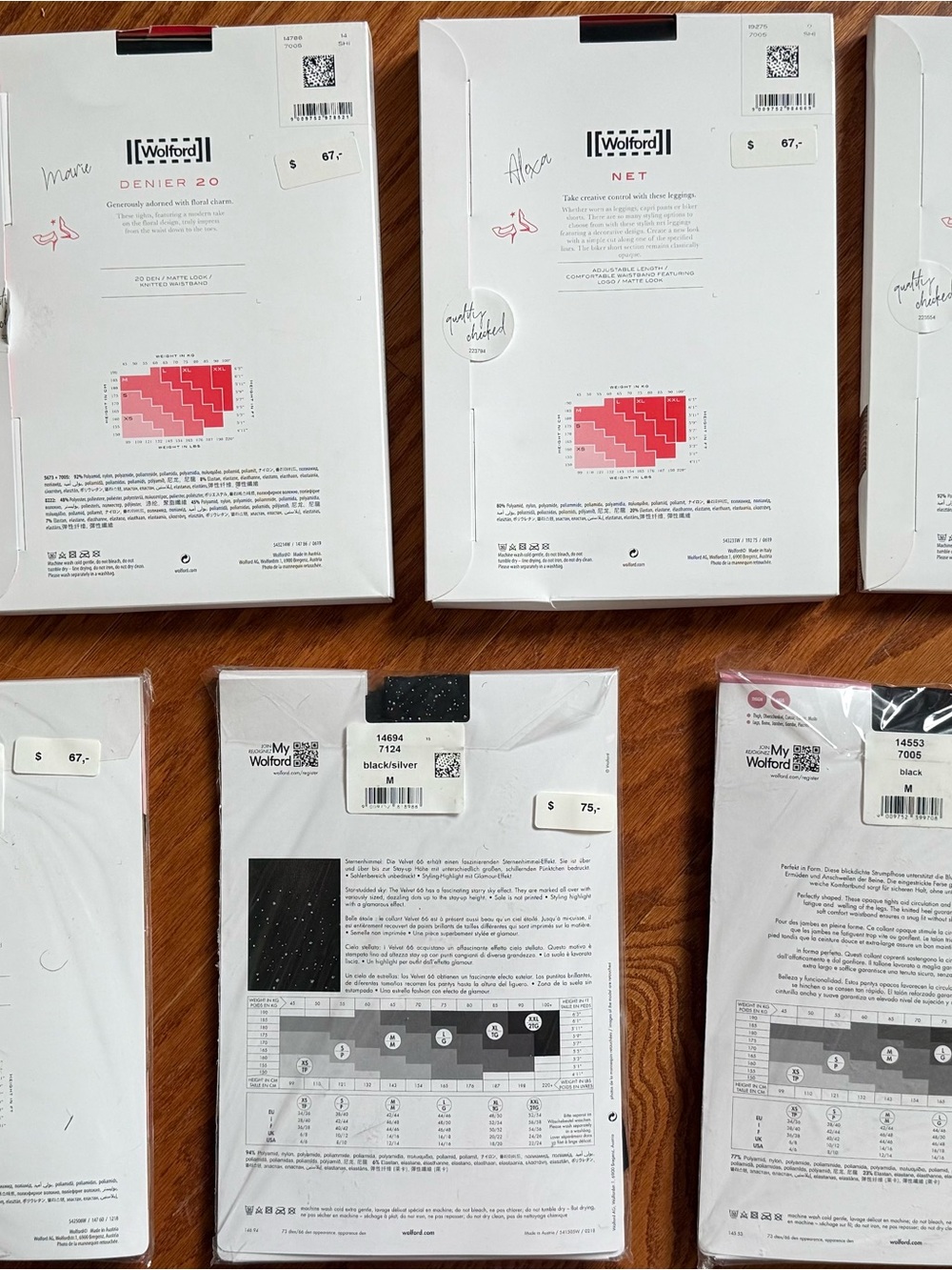 NWT Wolford Tights LOT- 7 Packaged Women's Hosiery - Picture 16 of 16